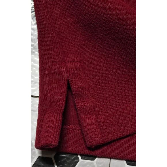 VTG Polo Ralph Lauren Mens Burgundy Quarter Zip Sz XL Pullover Sweater Mock Neck - Picture 6 of 13